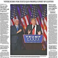 Republikanec Donald Trump je zbral več kot 270 elektorskih 
glasov in bo postal 45. predsednik ZDA.
