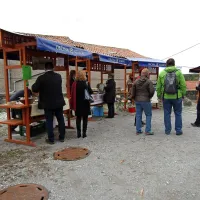 Tržnica pred grajskim dvoriščem v Štanjelu