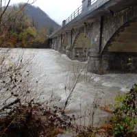 Na Gori&scaron;kem obilne padavine, voda zalila  nekaj hi&scaron; (foto in video)