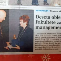Fakulteta za menedžment Univerze na Primorskem je praznovala deseti 
rojstni dan.