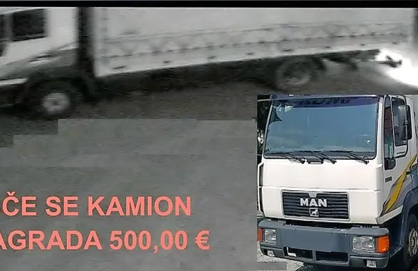 Lastnik vulkanizarstva je na svojem facebook profilu zaprosil 
za pomoč pri iskanju tatov. Tistemu, ki bi imel koristne 
informacije oziroma bi prepoznal tovornjak s fotografije, 
obljublja 500 evrov nagrade.
