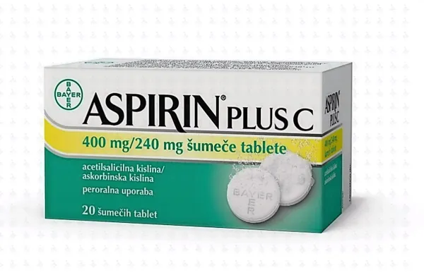 Javna agencija RS za zdravila in medicinske pripomočke 
(JAZMP) je bila obveščena o neustrezni kakovosti zdravila 
Aspirin plus C 400 mg/240 mg šumeče tablete (pakiranje po 
10 tablet, pet krat dve tableti v dvojnem traku) proizvajalca 
Bayer.