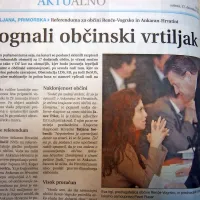 Državni zbor je razpisal referendume za nove občine, med 
drugim tudi za občino Renče-Vogrsko in Ankaran-Hrvatini.