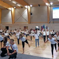 Veliko slavje je bilo septembra v Dornberku, kjer so odprli 
novo telovadnico - dvorano Čuklja.