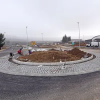   Novo    krožišče za  navezavo na hitro cesto Koper-Izola
