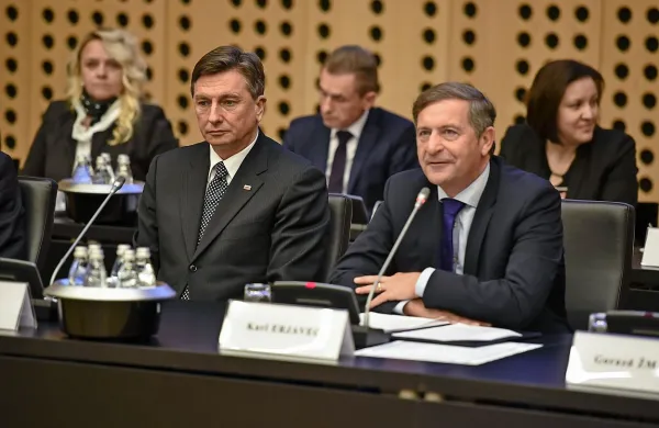 Predsednik države Borut Pahor in zunanji minister Karl 
Erjavec