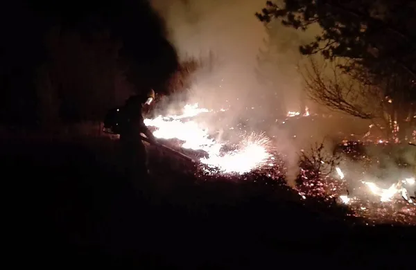 42 gasilcev iz prostovoljnih društev  Knežak, Koritnice, 
Jelšane, Podgora-Pograje in Vrbovo je, podobno kot številni 
njihovi kolegi iz drugih primorskih gasilskih društev,  preživelo 
na prostem, med gašenjem požarov v naravi.