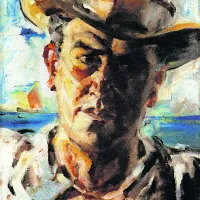 Avtoportrete je Albert Sirk najpogosteje poimenoval “Samega sebe”; tale na fotografiji je nastal leta 1936 