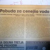 Ponudba, s katero bi pri gradnji vodovoda prihranili vsaj deset milijonov tedanjih dinarjev.