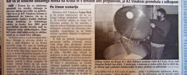 V Brkinih in na Krasu je grozil propad mlekarstva.