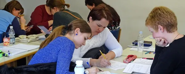 Utrinek z delavnice Od kod so prišli, zakaj so prišli, kaj so otroci begunci doživeli na poti? v Novi Gorici