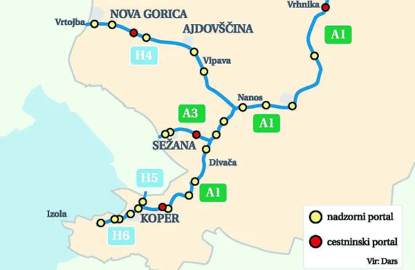Prvi cestninski portal bodo postavili pri Vrtojbi