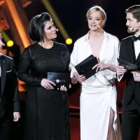 Prireditev so vodili (z leve) Miha Brajnik, Ana Maria Mitić, Ajda 
Smrekar  in  Klemen Janežič. 