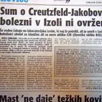 V izolski bolnišnici so sumili, da je 54-letni moški, ki so ga 
sprejeli na zdravljenje,  umrl zaradi bolezni norih krav. 