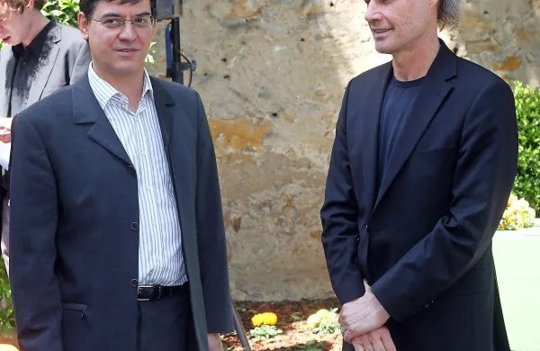 Darko Darovec (levo) se je včeraj zagovarjal zaradi ovadbe, ki 
jo je proti njemu spisal Dragan Marušič (desno). 