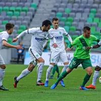 Gostitelje (v zelenih dresih) je v vodstvo popeljal Leon Benko 
(št. 26).