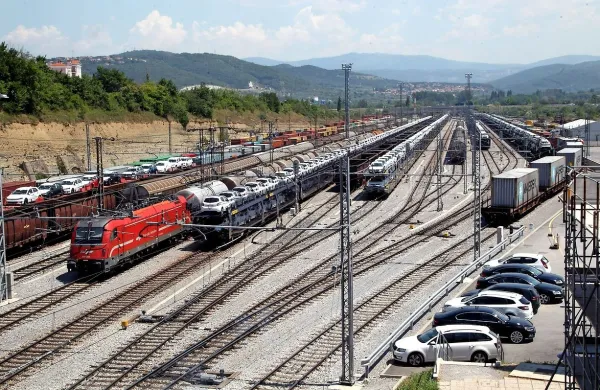 Tovorna železniška postaja na Srminu  