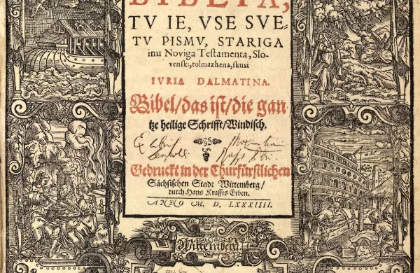 Na razstavi Beseda Božja ostane na veke bo   10. junija na 
ogled veliko izjemnih tiskov; med njimi tudi izvod Dalmatinove Biblije iz leta 1584.      