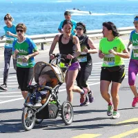 Nekateri so del maratonske trase pretekli tudi - na kolesih.