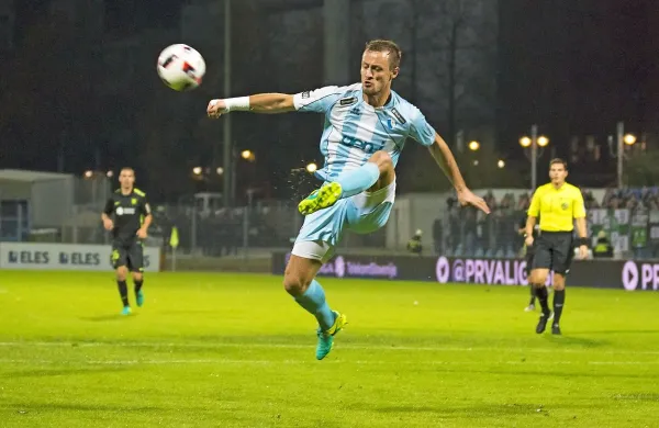 Matija Boben je proti Celju dosegel svoj krstni zadetek v prvi 
ligi. 