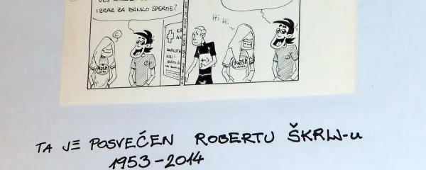 Na eni od sten bara Cameral je najti tudi posvetilo preminulemu novinarju Primorskih novic in dolgoletnemu uredniku 7.vala Robertu Škrlju.