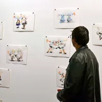 Razstava akvarelov Dance with me bo v galeriji Meduza na 
ogled do 26. junija.  
