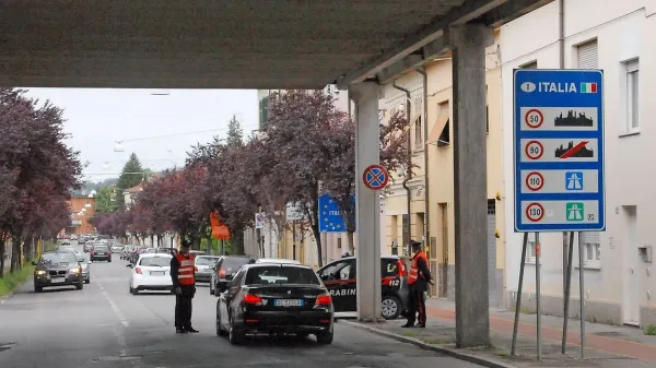 Mejni prehod na Erjavčevi v Novi Gorici