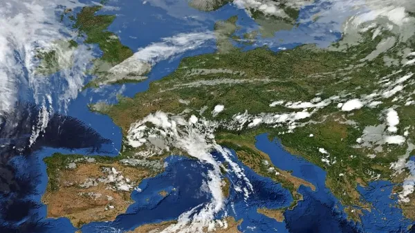 Nad večjim delom Evrope se zadržuje subtropski anticiklon. 