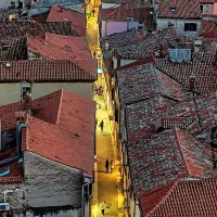 Koprska Čevljarska ulica z zvonika