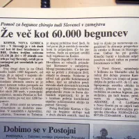Do začetka junija  1992 se je v Slovenijo zateklo  že prek 60.000 beguncev. 