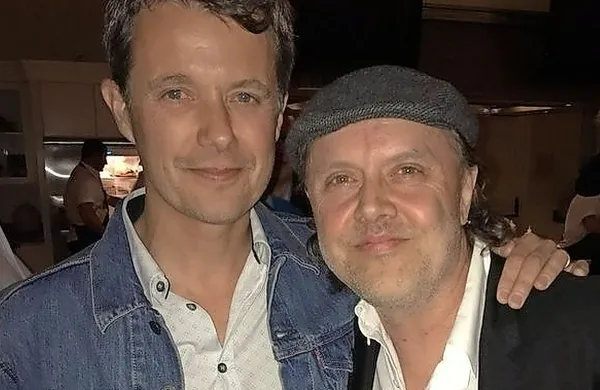  Danski princ Frederik in bobnar Lars Ulrich