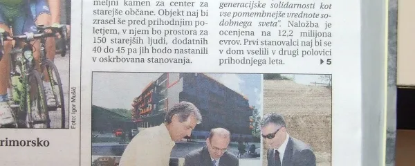 V Luciji so položili temeljni kamen za gradnjo centra za starejše občane.