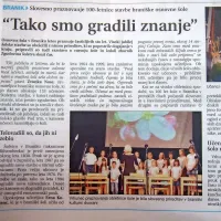 Braniška osnovna šola je praznovala častitljivih sto let.