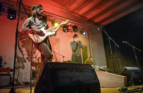Prismojeni profesorji bluesa so zaokrožili prvi Festival gina in 
brina.