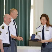Ob dnevu policije so v Novi Gorici podelili &scaron;tevilna priznanja (foto)