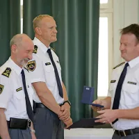 Ob dnevu policije so v Novi Gorici podelili &scaron;tevilna priznanja (foto)