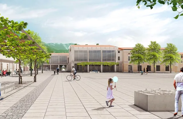 Tako so Lavričev trg zasnovali v biroju Ravnikar Potokar. Temu, da bo po prenovi brez parkiranja, že dolgo oporekajo v civilni 
iniciativi. Župan Tadej Beočanin, nasprotno, trdi, da bo “dnevna soba” mesta vsem v ponos.