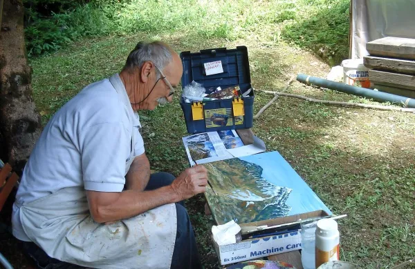 Snežnik in drugi vršaci so bili letošnji navdih likovnih ustvarjalcev. 