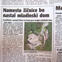 Frančiškani so v postaji žičnice na Sveti Gori urejali materinski dom.