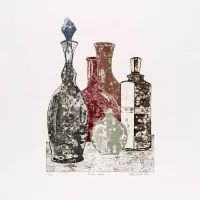 Zora Koren Skerk: Viribus unitis, 1995, barvna jedkanica 