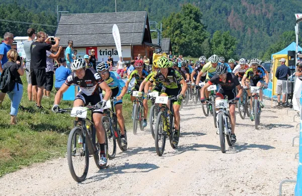 Tako so se lani v Črnem Vrhu gorski kolesarji pomerili za 
slovenski pokal. 