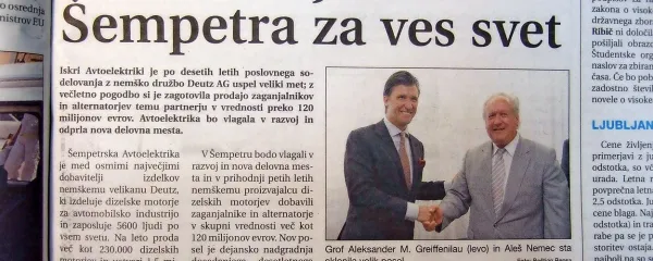Iskri Avtoelektriki iz Šempetra je pred enajstimi leti uspel veliki met.