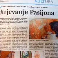 Restavratorji so obnavljali freske iz 16. stoletja v podružnični 
cerkvi sv. Mihaela v Selu na Vipavskem. 

