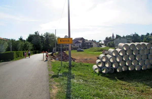 V treh tednih bodo uredili zaključni del meteorne kanalizacije 
v Kleniku. 