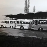 Novogoriška avtobusna postaja v 60-ih letih.  