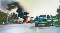 Goreči tank je eden od najbolj znanih prizorov iz Rožne Doline. 
