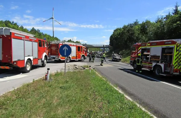 Gliser je zagorel na avtocesti