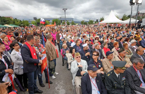 Utrinek z lanske proslave v Postojni