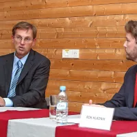 Miro Cerar s predsednikom Kluba gospodarstvenikov slovenske Istre Rokom Hladnikom 