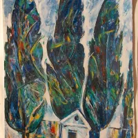 Rudi Pergar: Simetrična struktura, 1972, sitotisk, 70x70 cm